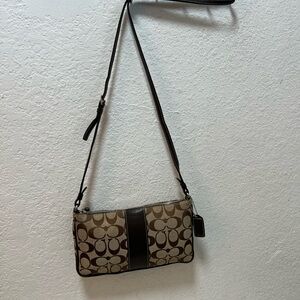 Coach Tan and Brown Crossbody Bag